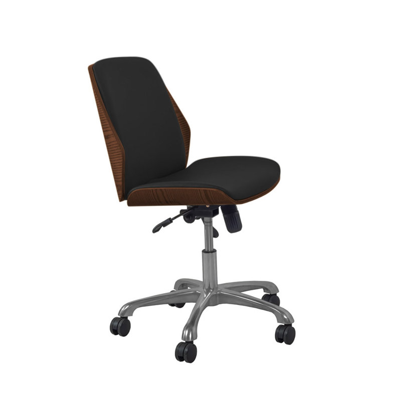Camare Desk Chair, Walnut/Black
