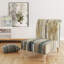 Fauteuil de chambre en velours doré Birch Forest I - Paysages