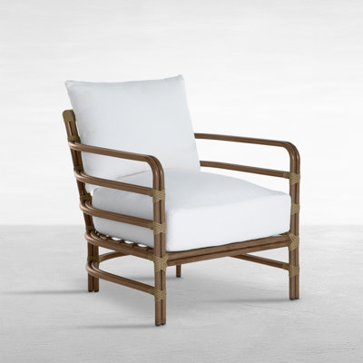 Chaise longue d'extérieur en résine tressée à dossier haut Malibu N-Dura