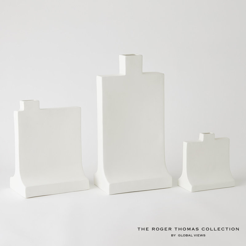 Icon Vase-Matte White, 23" H x 12" W x 7.75" D