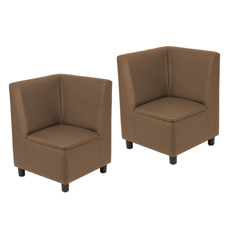 Kid Comfort Collective Modular Corner Chairs, 2-Pack - Chocolate, Chocolate