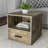 Stackable Side Table with Drawer, Gray-1971303243
