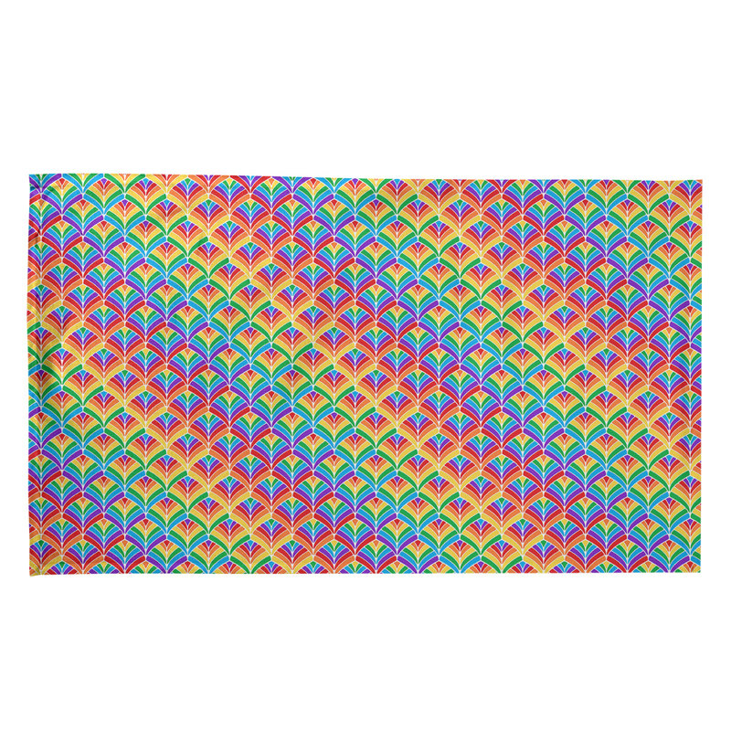 Tea Towel Kitchen Towel, Cotton Twill, Red/Yellow/Purple