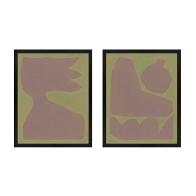 «Maron 3 & 4. Set of 2» par Michael Kempen - Art mural encadré