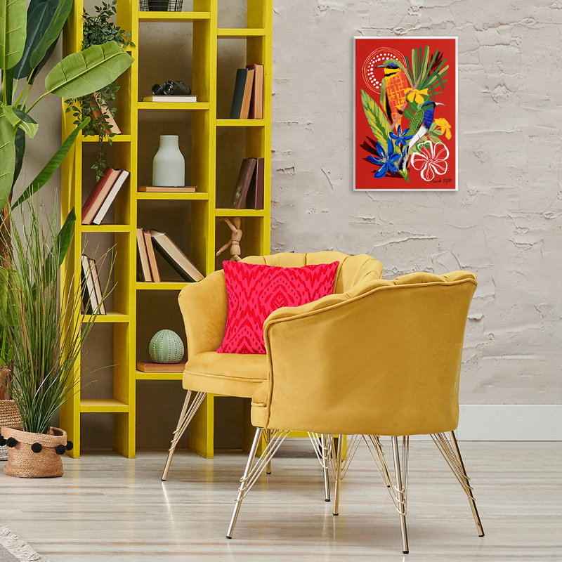 Art mural d'inspiration gambienne par Hannah Byatt, H 19 po x l 13 po