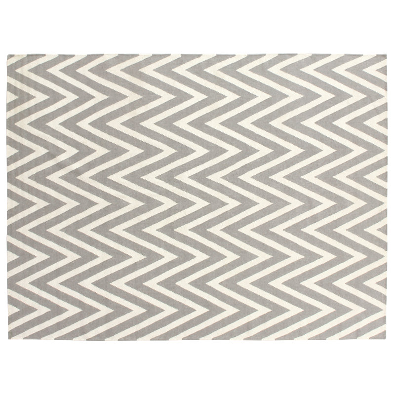 Wool Chevron Area Rug, Rectangle 5' x 8'
