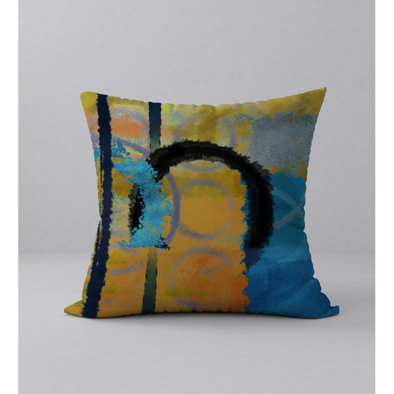 Abstract Reversible Throw Pillow, 24" x 24"