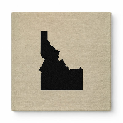 Idaho State Silhouette — Square Canvas Wall Art