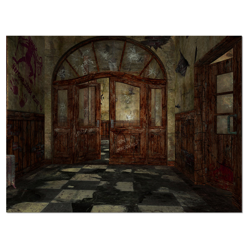 Abandonné intérieur, impression sur toile tendue, H 20 po x l 20 po x P 1 po