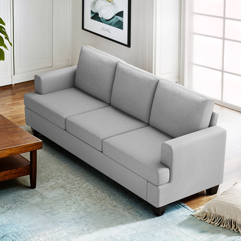 Canapé 3 places Morden, Gris clair, H 29,13 po x l 84,65 po x P 32,28 po