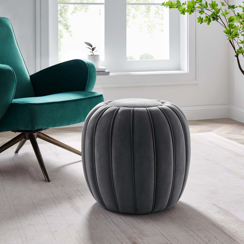 Repose-pieds Modway Celebrate, Velours gris