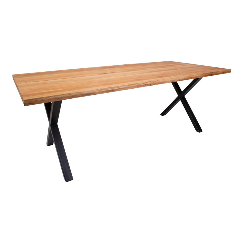 Daniell Oak Solid Wood Dining Table, Beige