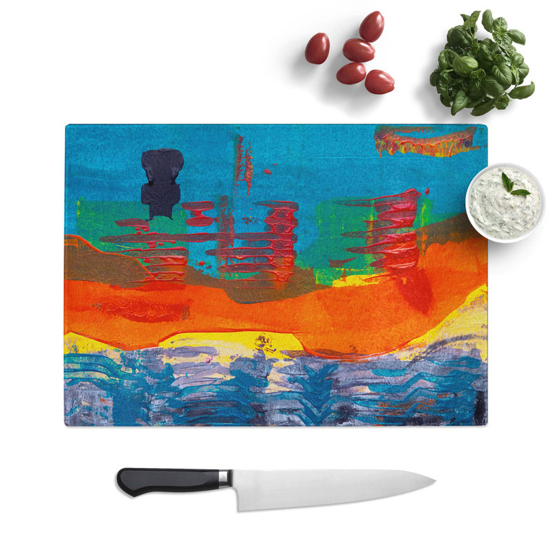 Tempered Glass Art Painting Vol.407 Chopping Board, 39 cm W x 28.5 cm L