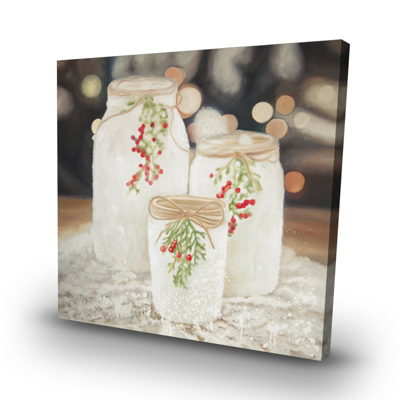 Christmas candles - 32"x32" art on canvas