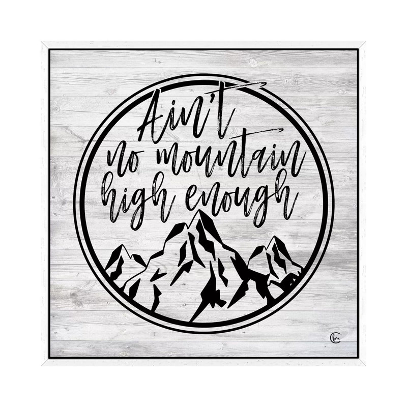 High Enough - Print on Canvas, White Framed, 66.04cm H x 66.04cm W x 3.81cm D