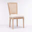 Chaise de salle à manger en bois massif de style français, ensemble de 2
