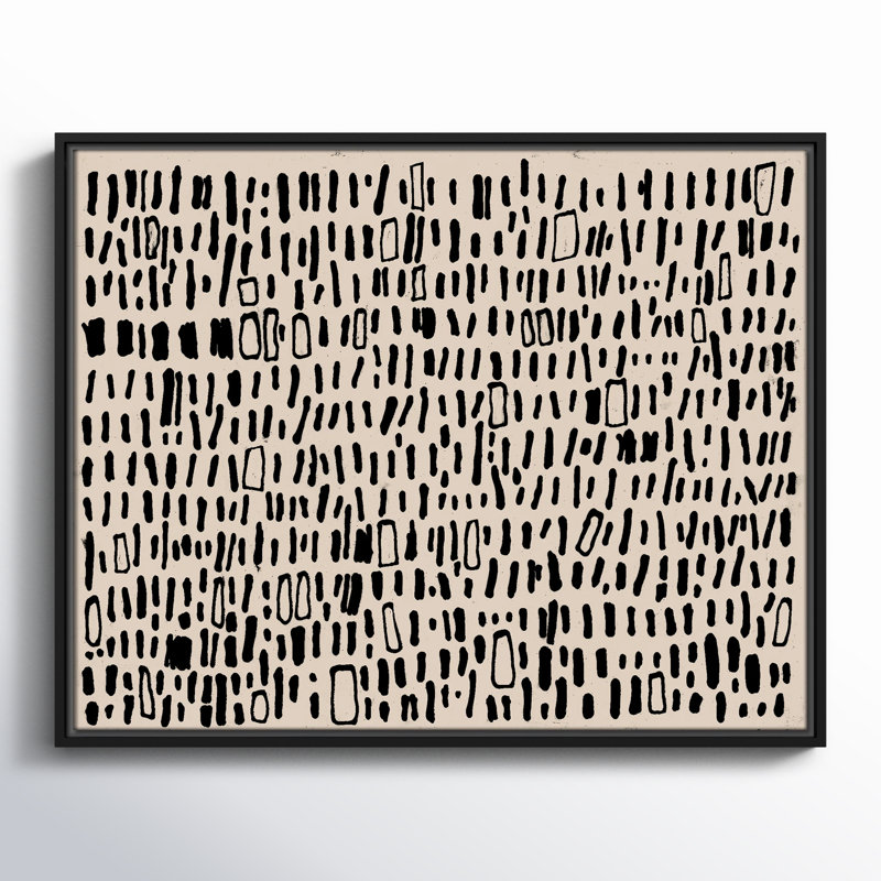 Tribal Code by Filippo Ioco, 23.5" H x 29.5" W x 2" D, Black