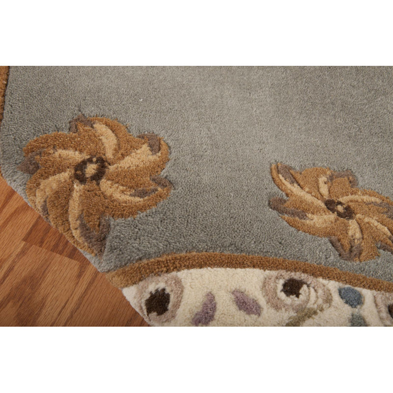 Tapis de la surface aqua en laine touffeté à la main Belvedere