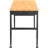 Adjustable Height Wood Workbench with Metal Frame and Power Outlets-807700455