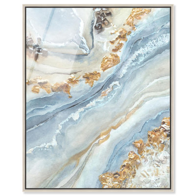 Une magnifique œuvre d'art encadrée en verre acrylique ultra-lustré encadrée par Art Remedy, cadre argenté, 30 x 36
