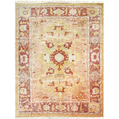 Hand Knotted Wool Geometric Area Rug