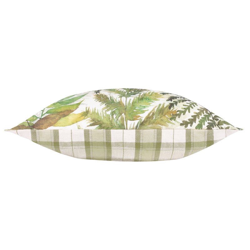 Elowen Indoor / Outdoor Floral Green Rectangular Cushion