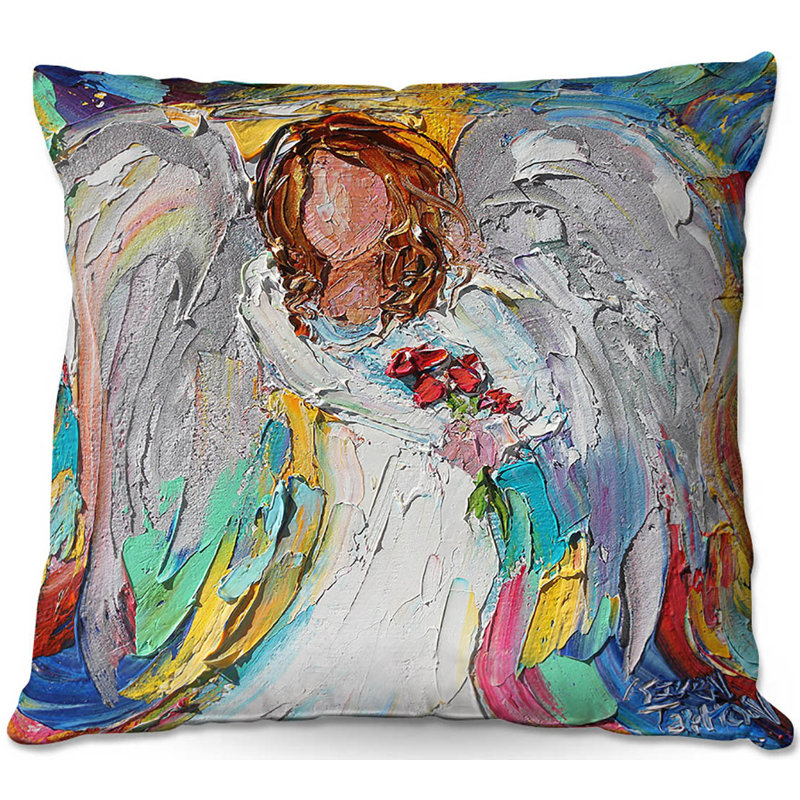  Coussin Couch Angel Flowers, 20 po x 20 po