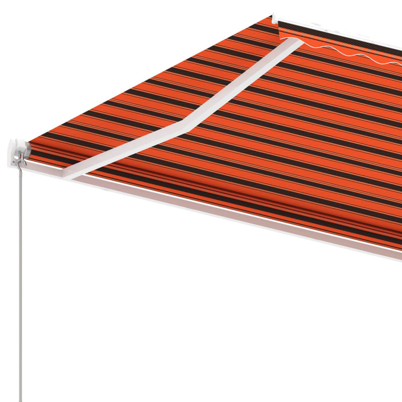 Avitable 6m W x 3.5m D Patio Awning, Orange/Brown