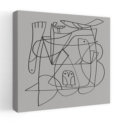 Art contemporain contemporain abstrait géométrique hibou