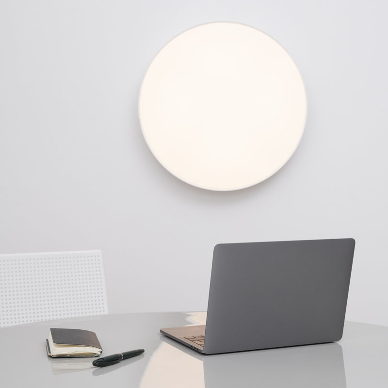Dove Grey and White Glass LED Flush Mount Ceiling Light