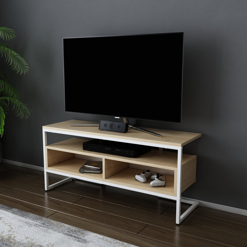 Bedelia TV Stand for TVs up to 48", White/Oak