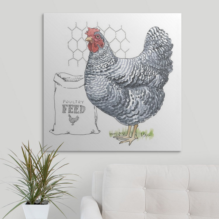 Gavino «Fun at the Coop III», reproduction d'art de Beth Grove, H 35 po x l 35 po x P 1,5 po, Toile