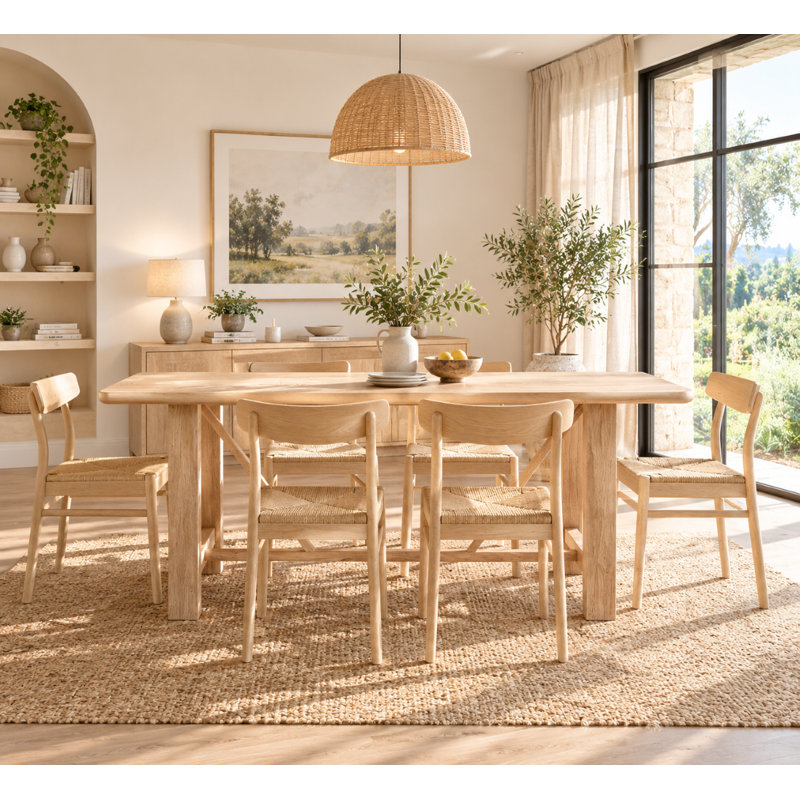 Natural Oak  Vaneer Dining Set