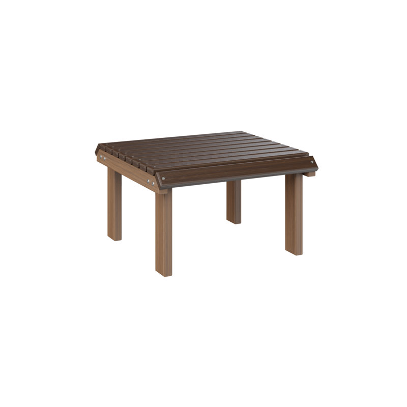 Repose-pieds fixe Berlin Gardens, Brazilian Walnut Top/Antique Mahogany Base