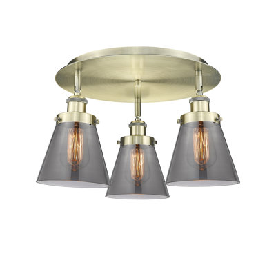 Plafonnier encastré 3 lumières Cone