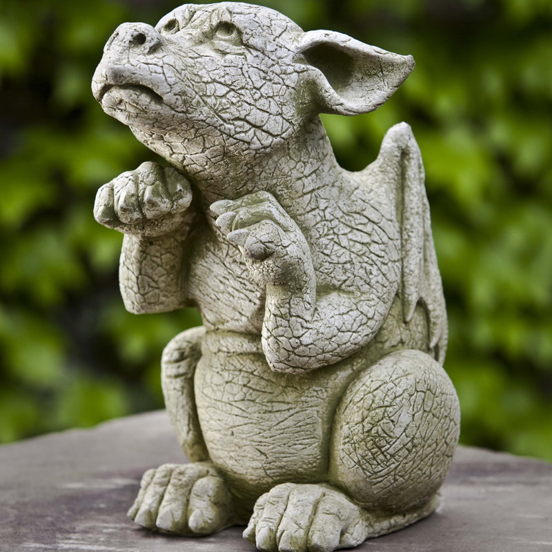 Dragon Fantasy & Sci-Fi Garden Statue, Natural