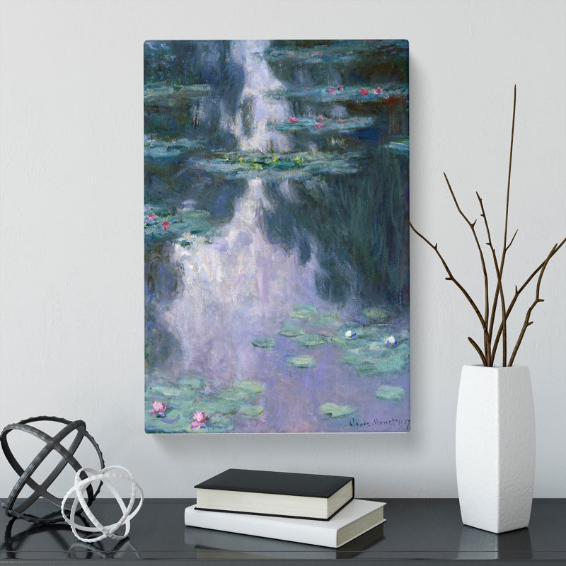 Water Lilies Lily Pond Vol.23 by Claude Monet - Wrapped Canvas Painting, 76cm H x 50cm W x 3cm D