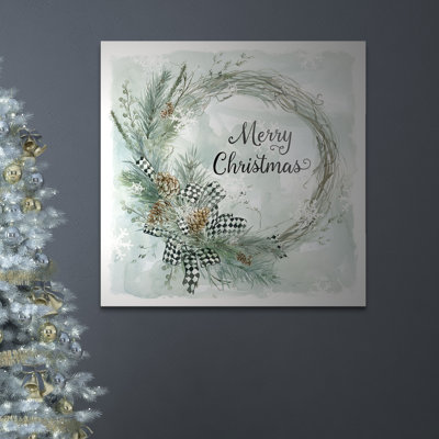 «Merry Christmas Pine Wreath», art textuel