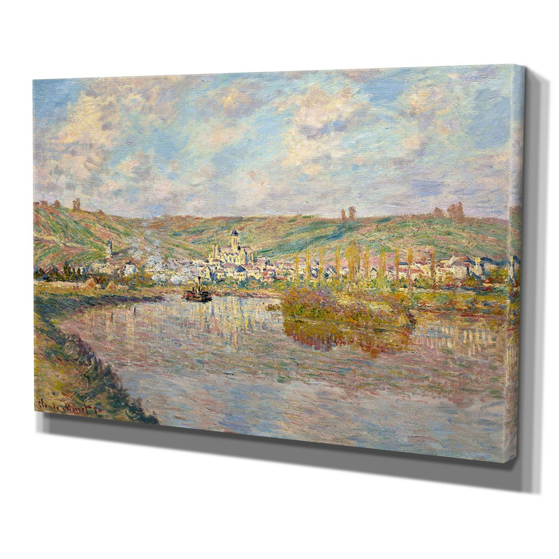 «Late Af après-midi à Vetheuil» par Claude Monet, reproduction, H 18 po x l 27 po, Toile tendue, Sans cadre