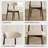 Modern Solid Wood Dining Chair With Upholstered Fabric Seat