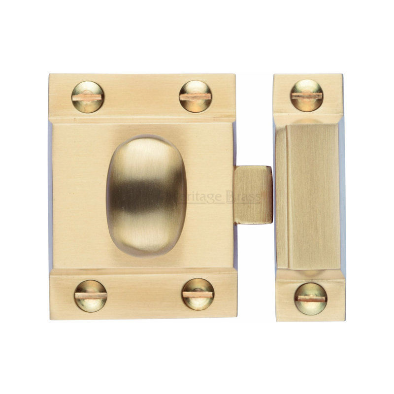 Heritage Brass Heritage Cupboard Latch with Oval Turn, Satin Brass