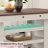 60" Counter Height Dining Table for 4, Farmhouse Large Rectangular Kitchen Table for 6 with Thick Table Top, Bar Height Dining Room Table with Deepened Wine Rack, Shelves for Kitchen, Bar, Pub-554123946