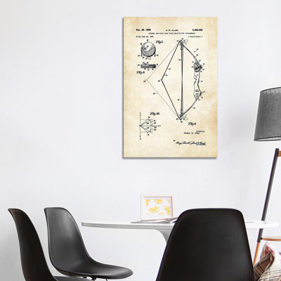 Compound Bow by Patent77 - Wrapped Canvas Gallery-Wrapped Canvas Giclée