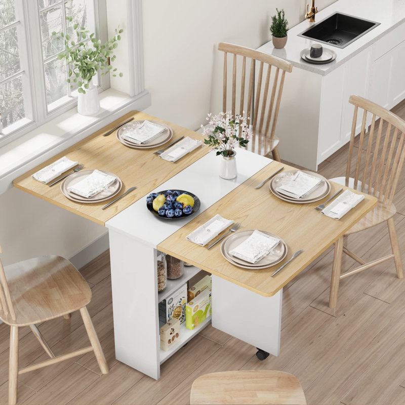 Daejuan Dining Table, Pear Wood/White, 29.5" H x 23.6" L x 47.2" D