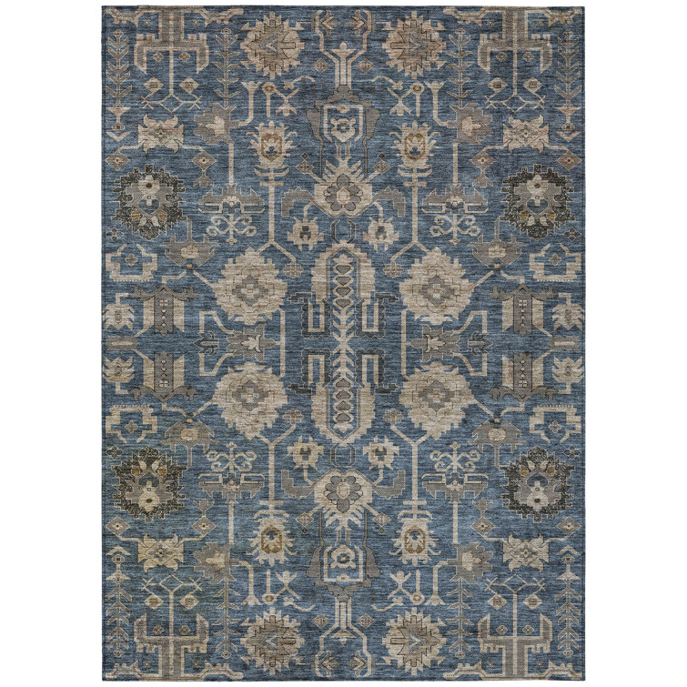 Myda Washable Oriental Indoor / Outdoor Rug