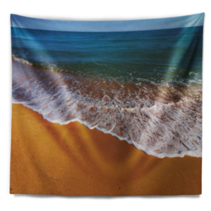 Tapisserie «Beach Seashore Summer White Waves», H 32 po x l 39 po