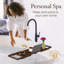 Plateau de baignoire extensible en bois - Brun