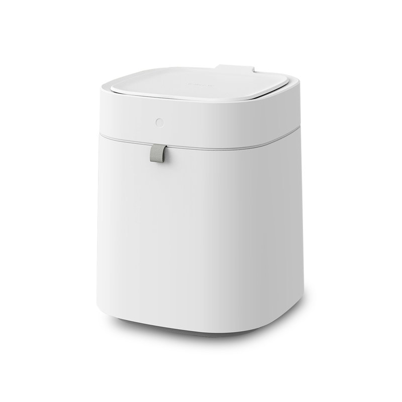 White Plastic 3.5 Gallon Touchless Smart Trash Can