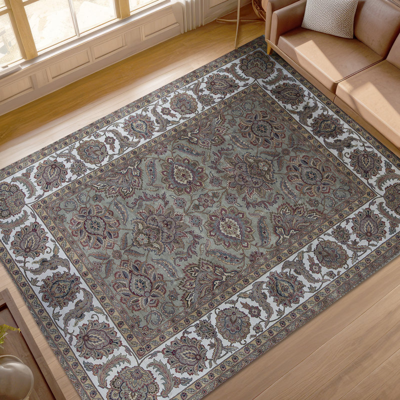 Wool Oriental Area Rug, Rectangle 6'1" x 9'1"
