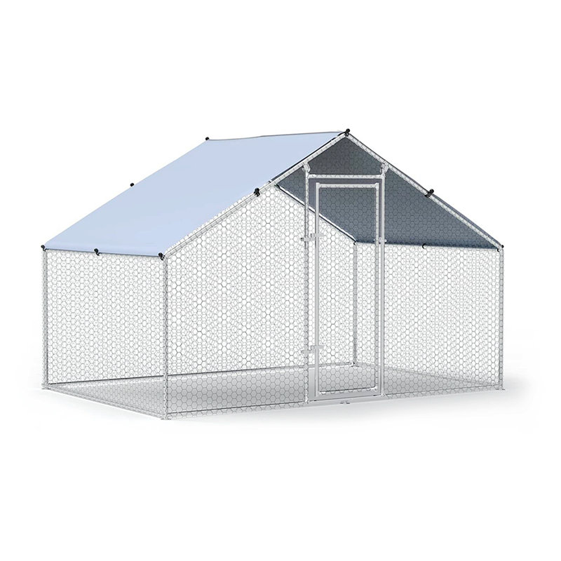 Poulailler avec treillis métallique 130 pi² Crisinda, H 76,8 po x l 117,6 po x P 79,2 po